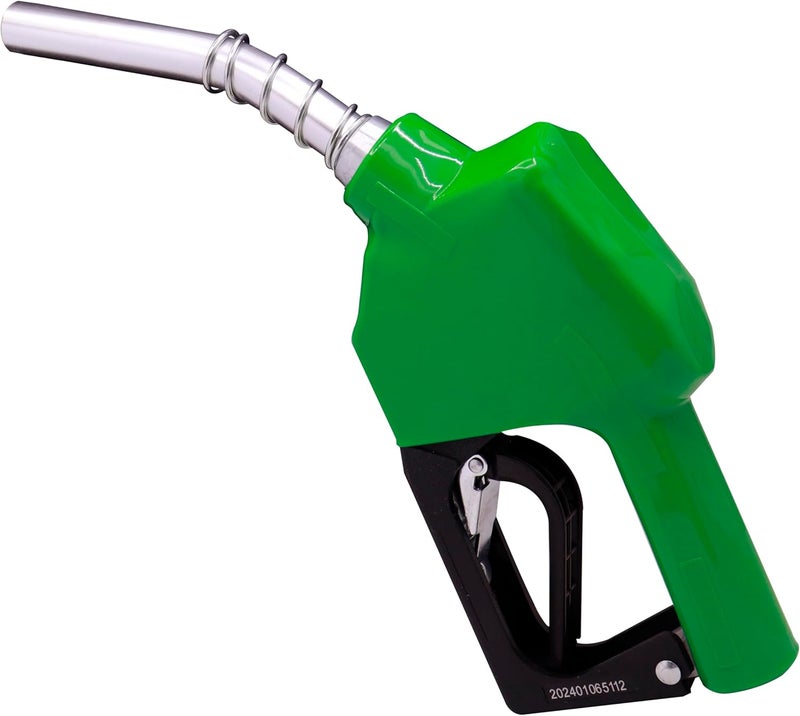 PANCYCW Green 3/4" NPT Automatic Fuel Nozzle Auto Shut Off Nozzle Gas Pump Nozzle Max Flow Rate 16 GPM With 3-Notch Hold Open Clip13/16"Spout Used for Gasoline Oil, Kerosene Biodiesel - Image 1